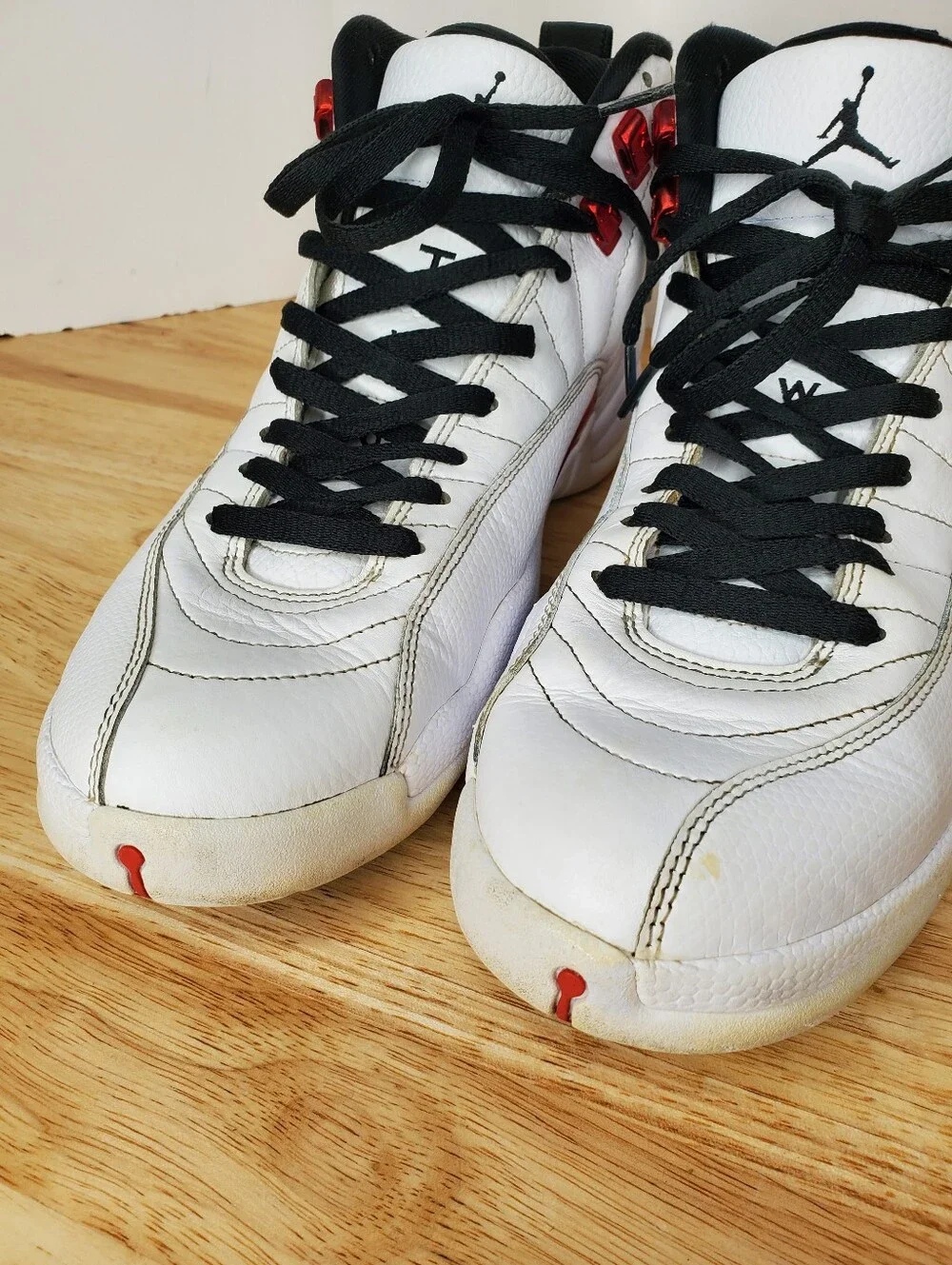Air Jordan 12 Retro Twist Sneakers Mens 11 White Red CT8013-106